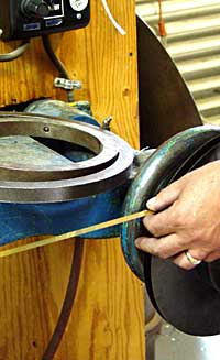 A metal strip after slitting.